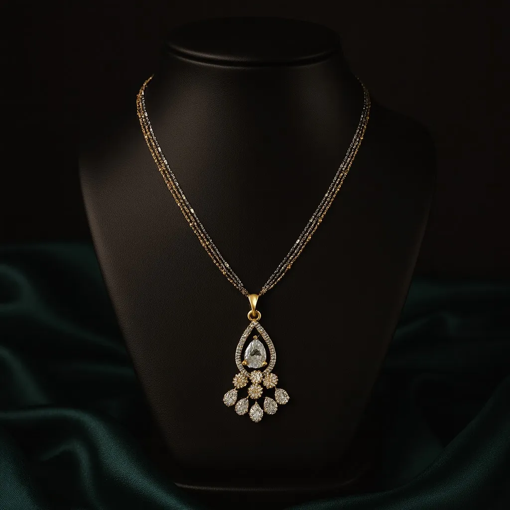 Golden Petal Cascade Pendant