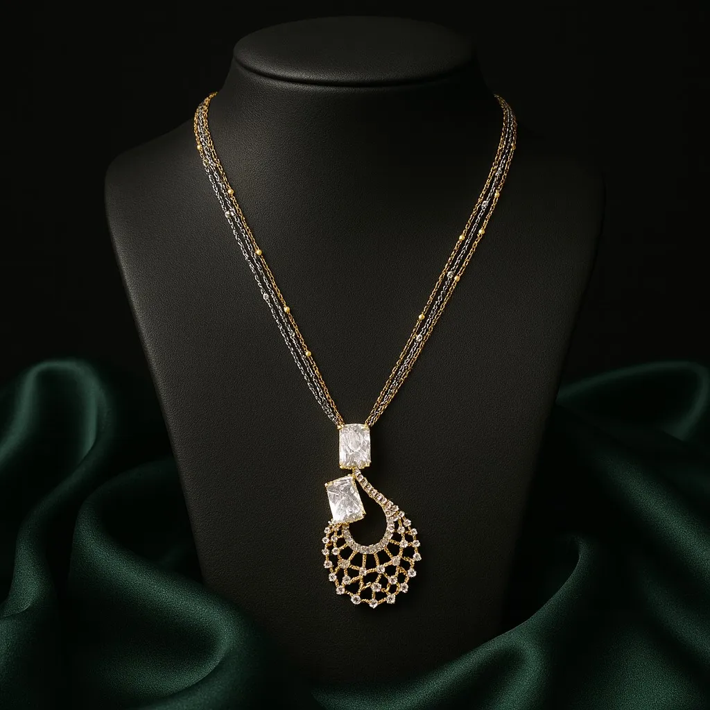 Majestic Crystal Fan Pendant