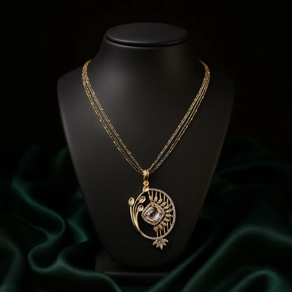 Starlit Petal Orbit Necklace