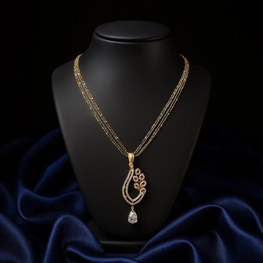 Celestial Grace Teardrop Pendant